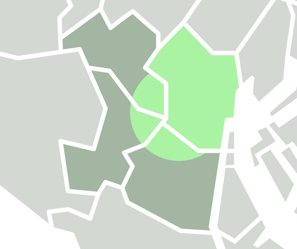 訪問エリアの地図